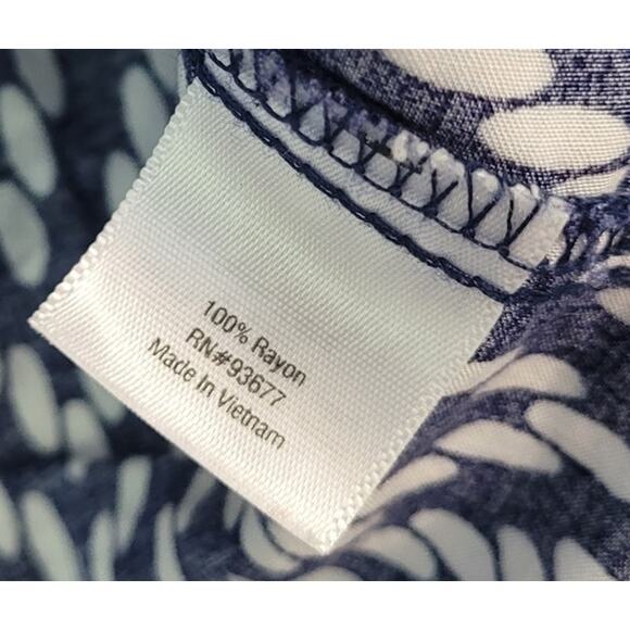 St Johns Bay Chevron Tassel Tie Blouse Boho High Low Hem Medium - Picture 7 of 7